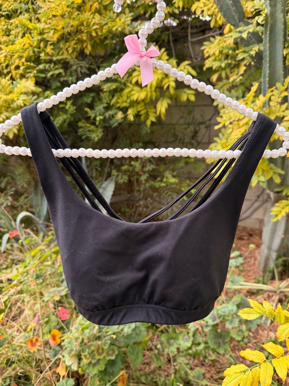 Pilates Black Strappy Racerback Sports Bra Victoria’s Secret